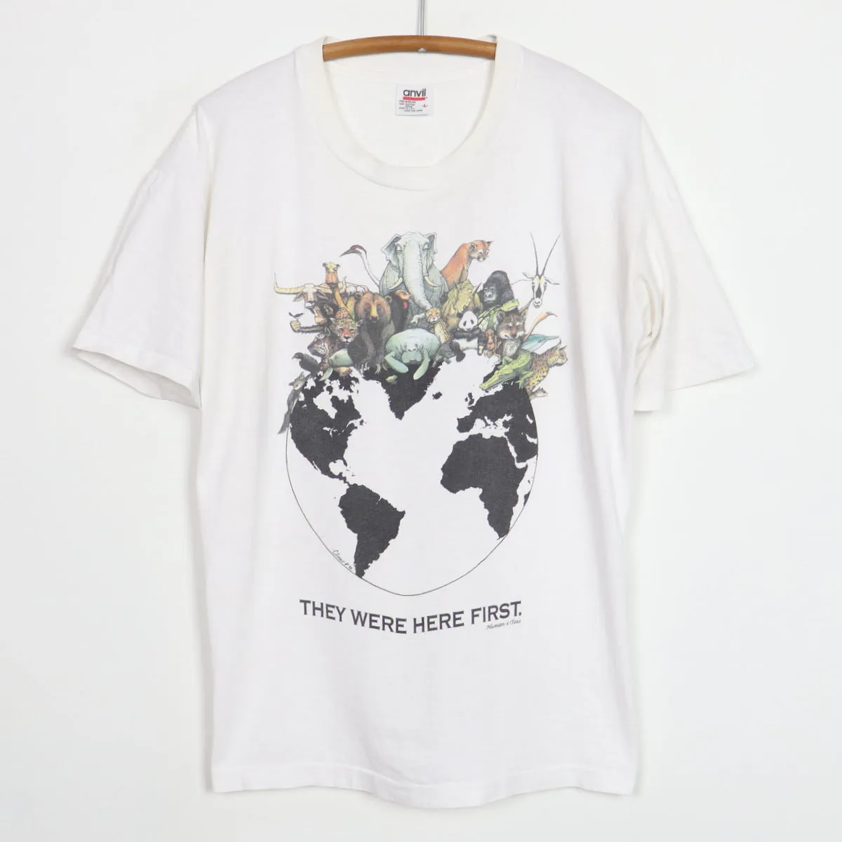 1992 They Were Here First Human-I-Tees Shirt