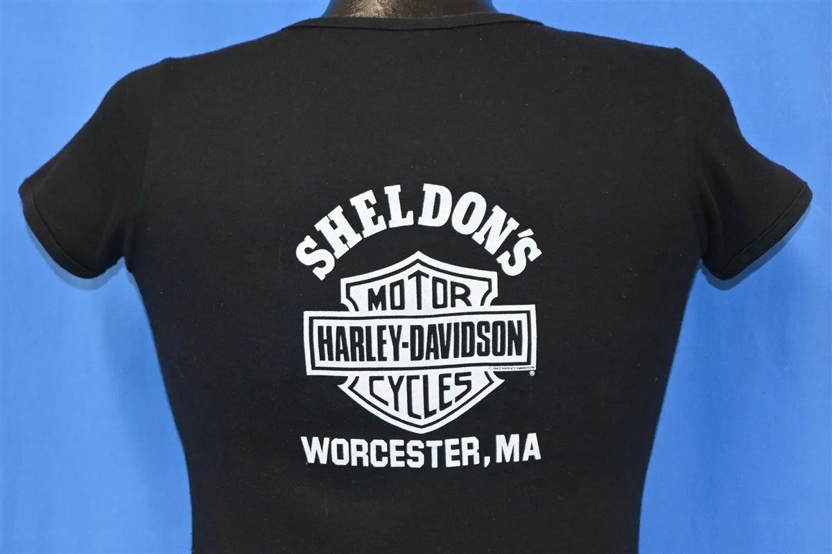 80s Sheldons Harley Davidson Worcester MA t-shirt Women's Small