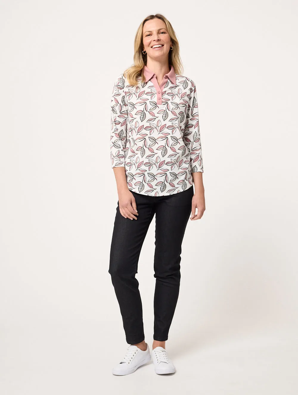 Amayah 3/4 Sleeve Polo