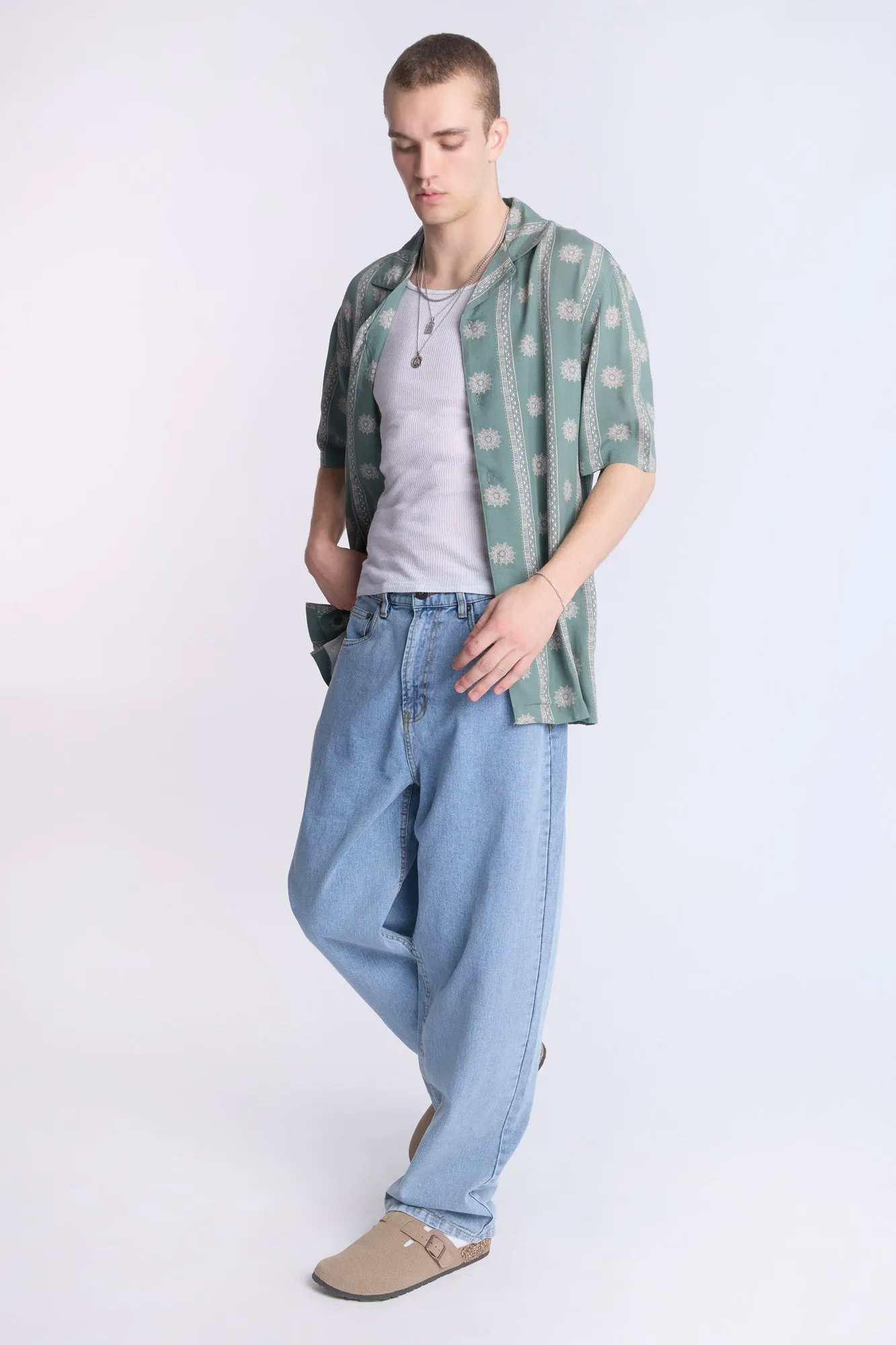 Arsenic Mens Medallion Print Button-Up