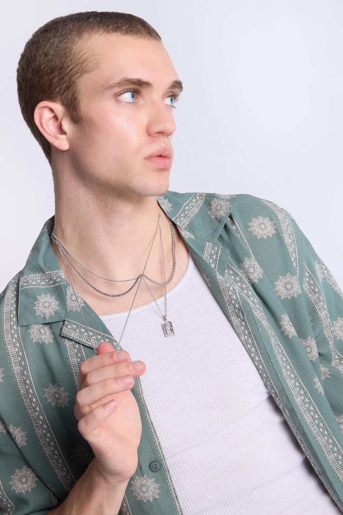 Arsenic Mens Medallion Print Button-Up