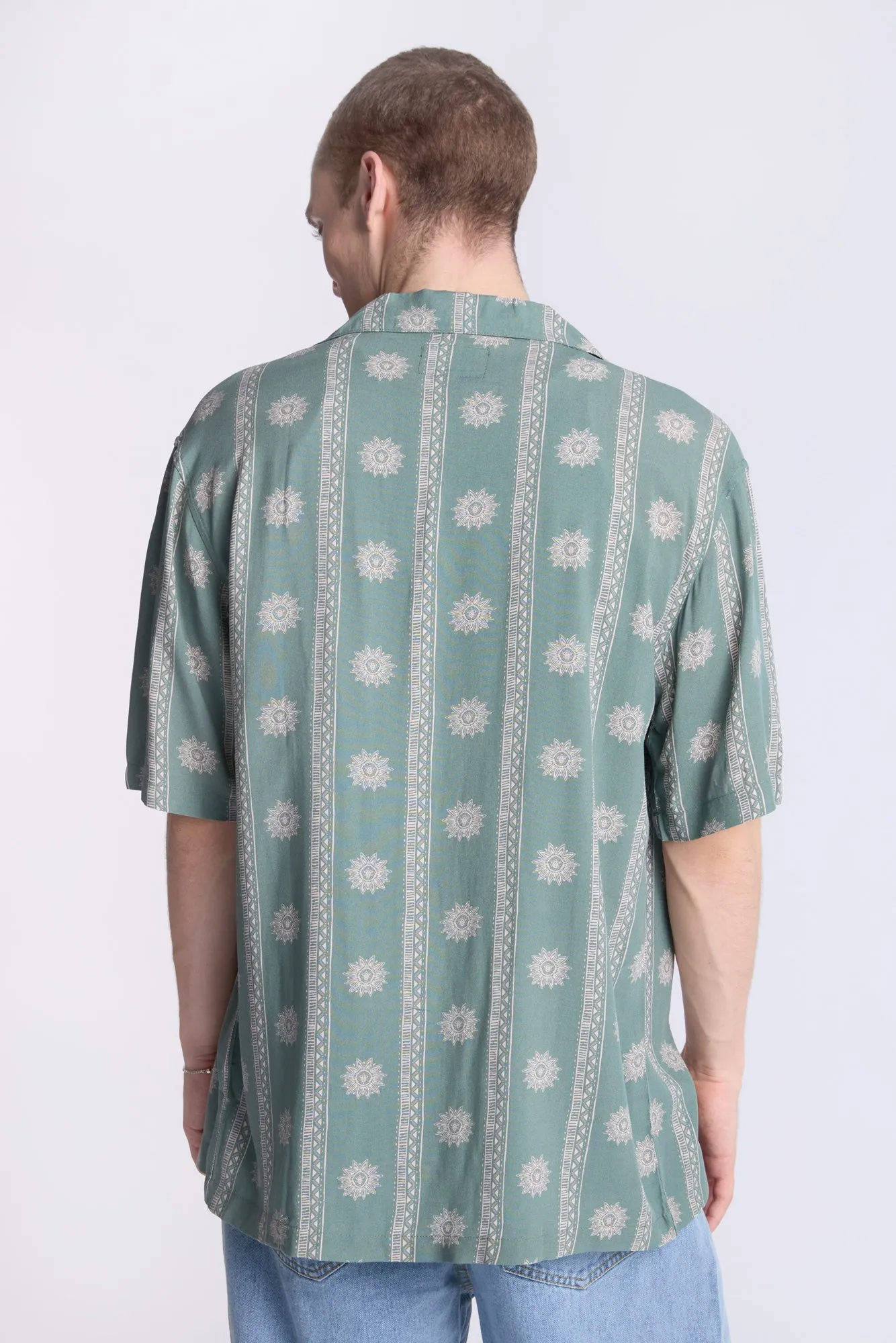 Arsenic Mens Medallion Print Button-Up