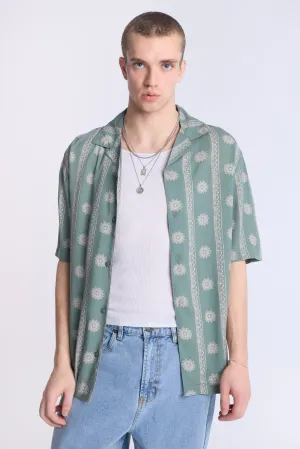 Arsenic Mens Medallion Print Button-Up