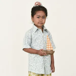 Bamboo Button Down Scrappy Shirt, 4 sizes