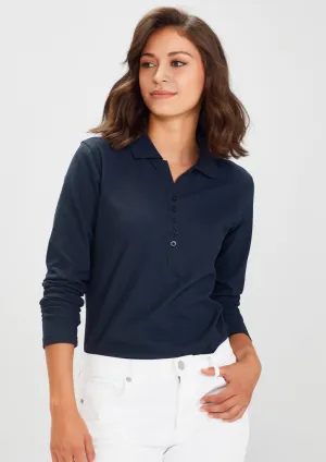 Biz Collection Womens Crew L/S Polo (P400LL)