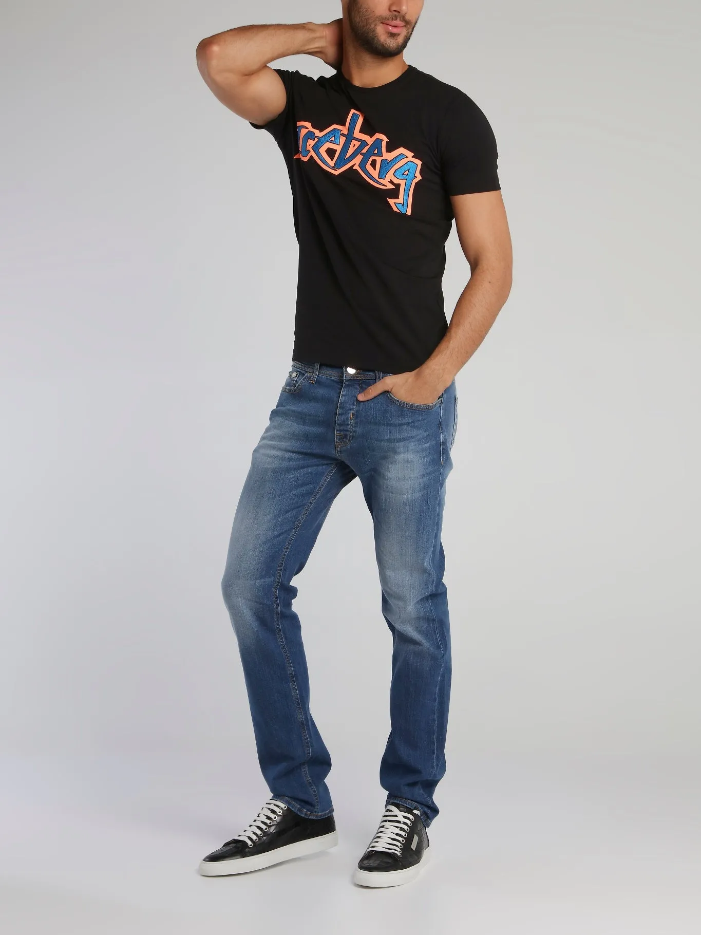Black Graffiti Font Logo T-Shirt