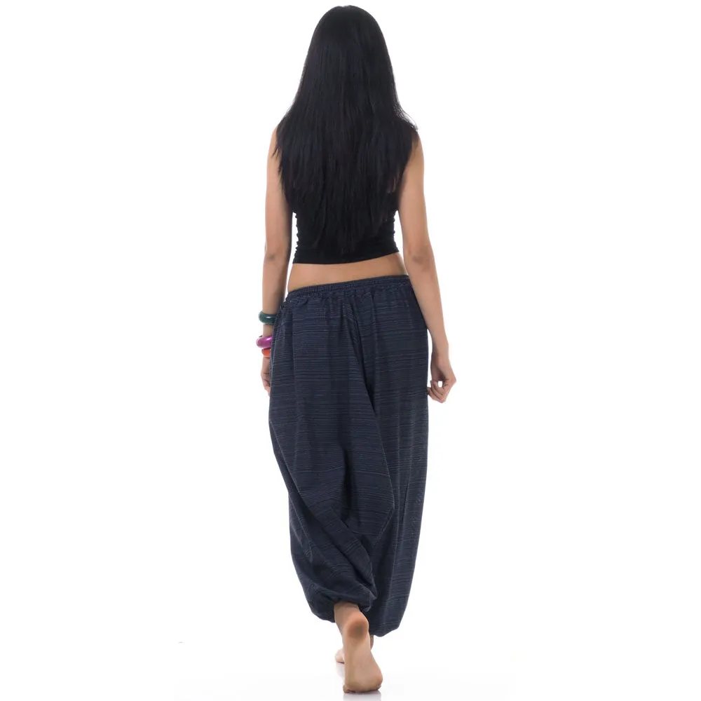 Blue Lagoon Women's Pinstripe Drop Crotch Harem Pants