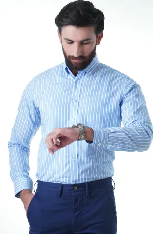 Blue Stripes Cotton Shirt