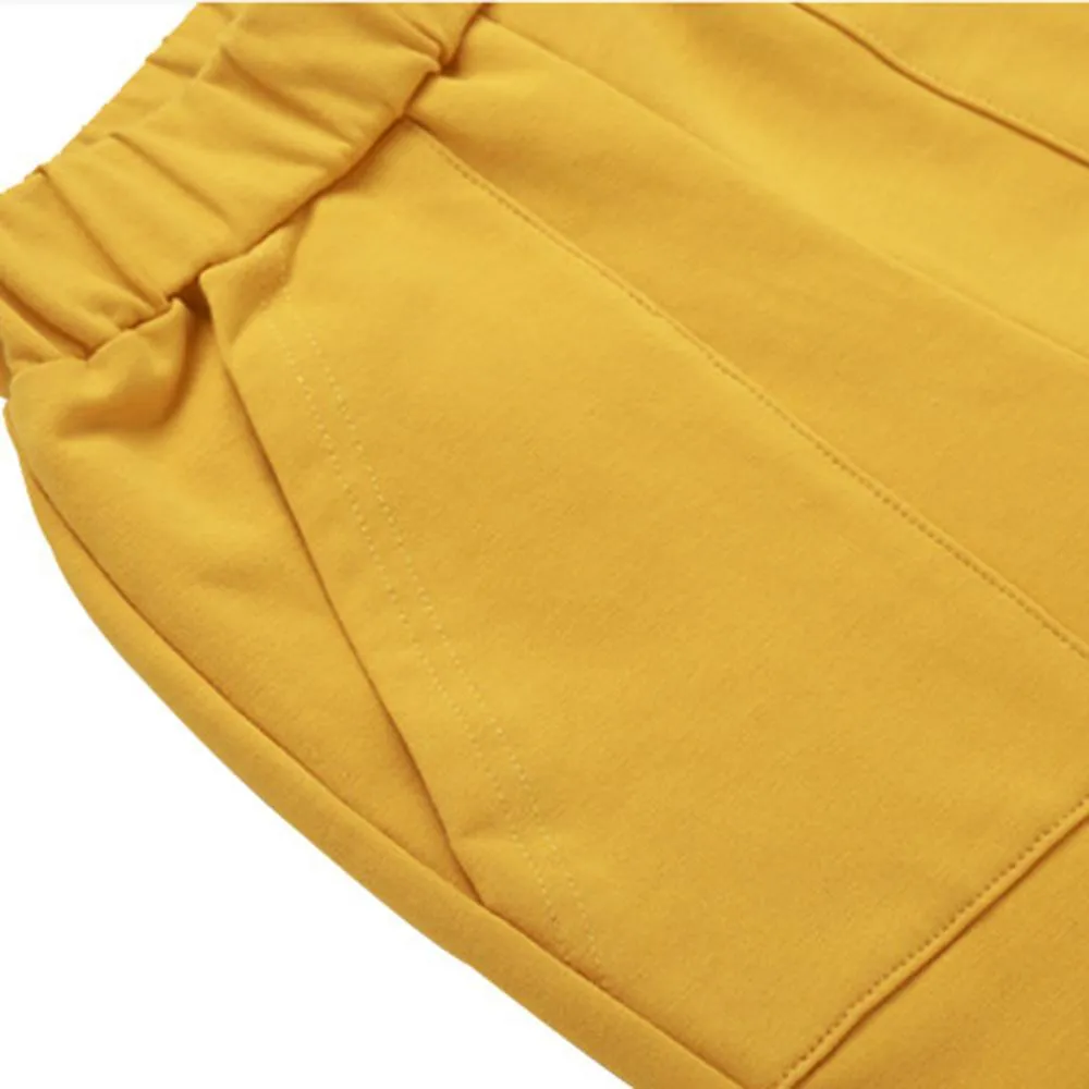 Boys Solid Casual Pockets Pants Wholesale Kid Clothing
