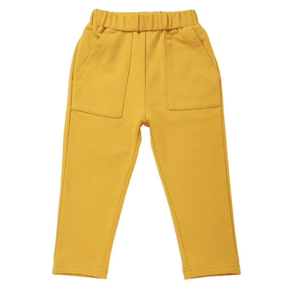 Boys Solid Casual Pockets Pants Wholesale Kid Clothing