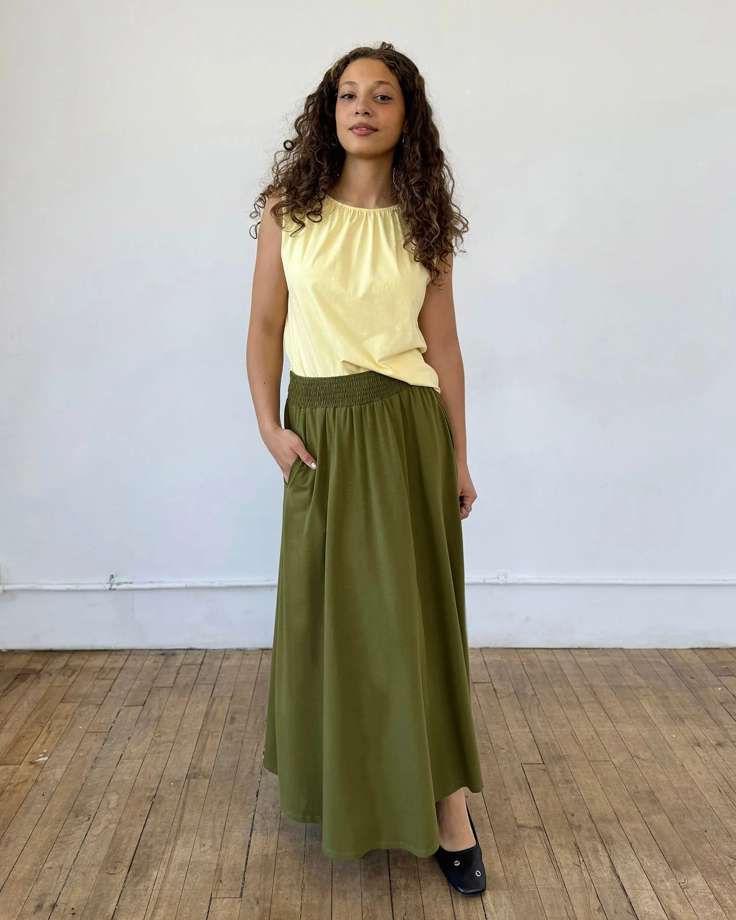 CAMELLIA skirt in Olive Branch
