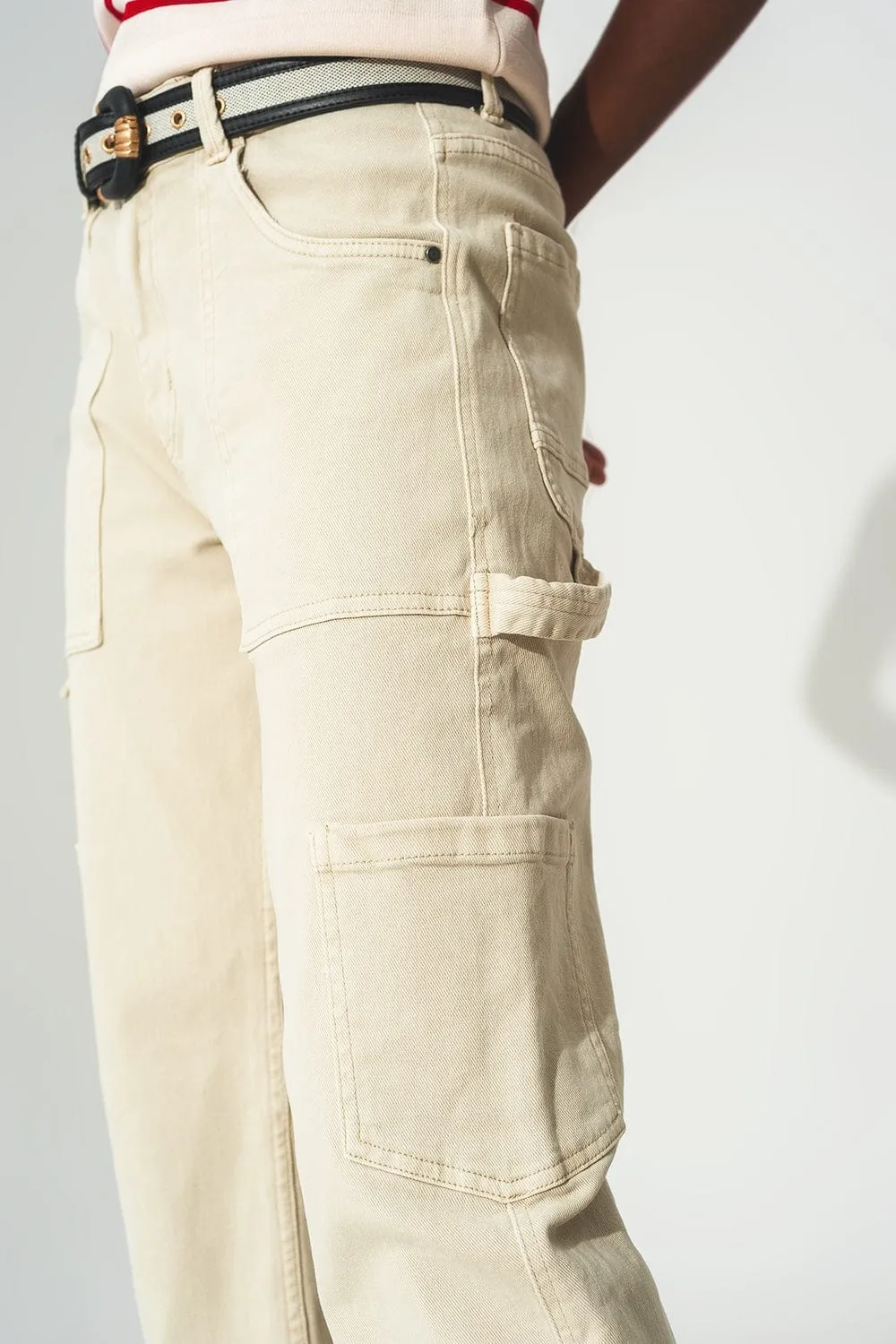 Cargo Pants In Beige