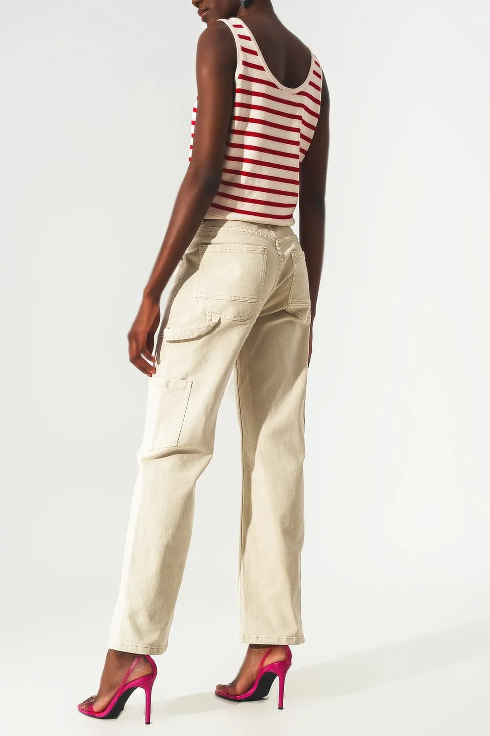Cargo Pants In Beige