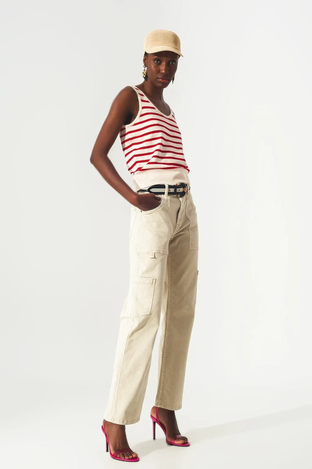 Cargo Pants In Beige