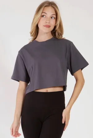 Charcoal Cropped Tee