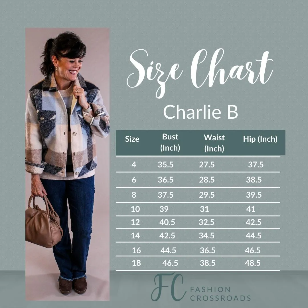 Charlie B Slim Pant with Belt
