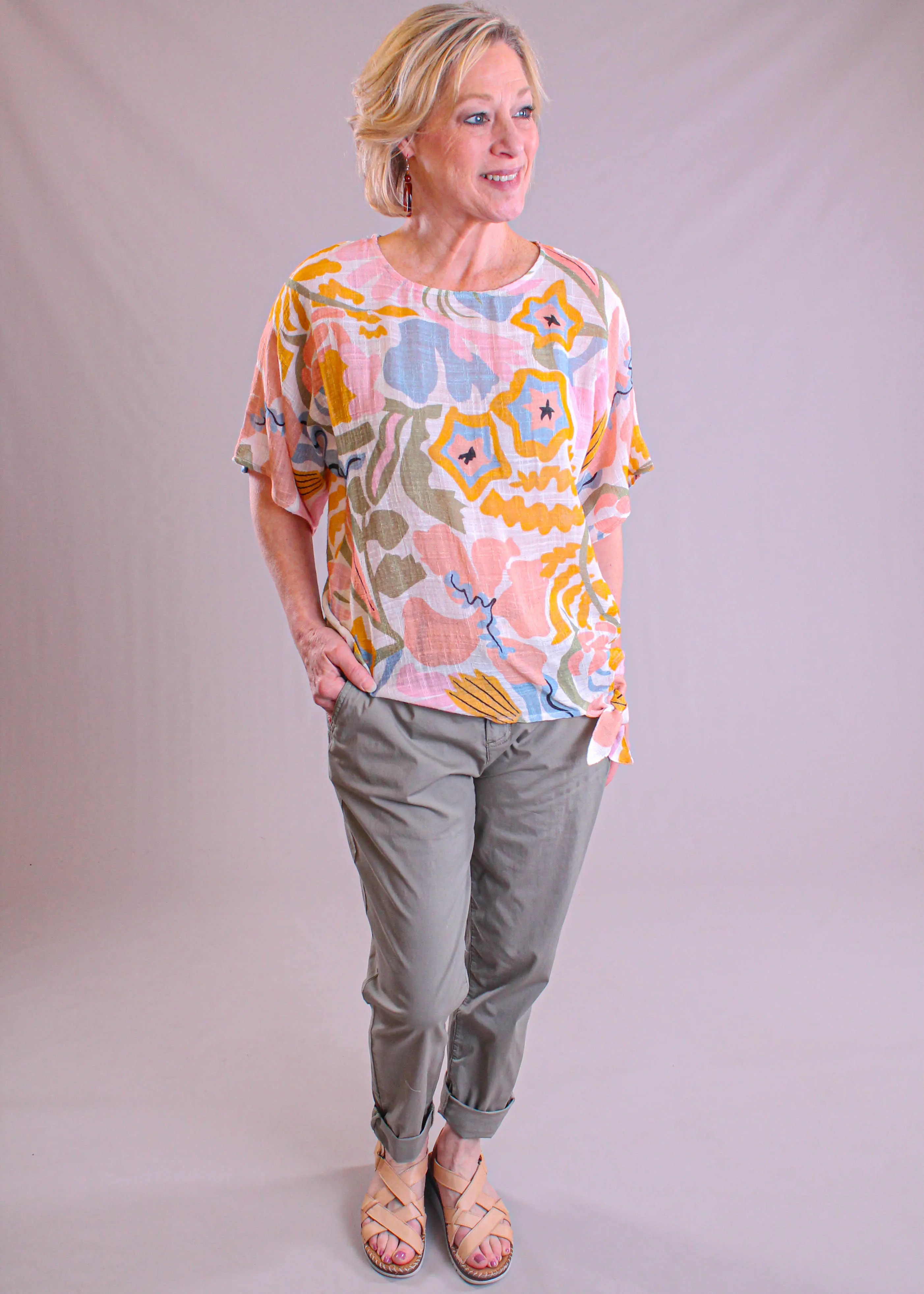 Charlie B Slim Pant with Belt