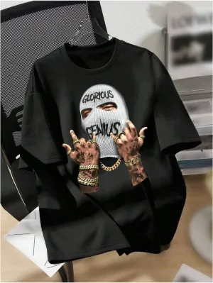 Cool Streetwear Oversize Graphic Printed Short Sleeve T-Shirt