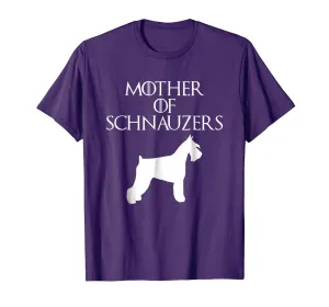 Cute &amp; Unique White Mother of Schnauzers T-shirt E010750