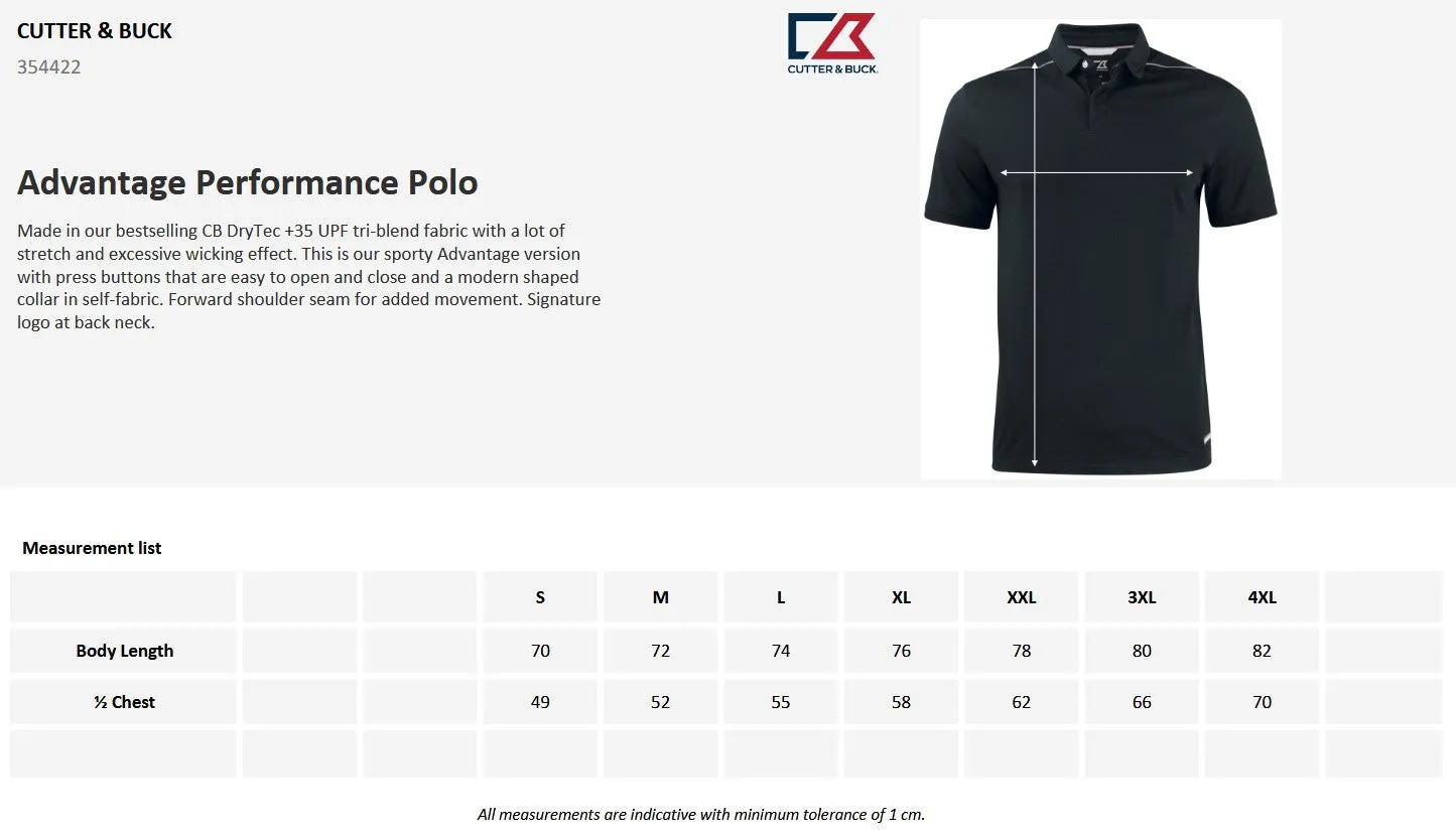 Cutter & Buck Advantage Performance Men's Polo Shirt | Activewear | 3 Colours | S-4XL