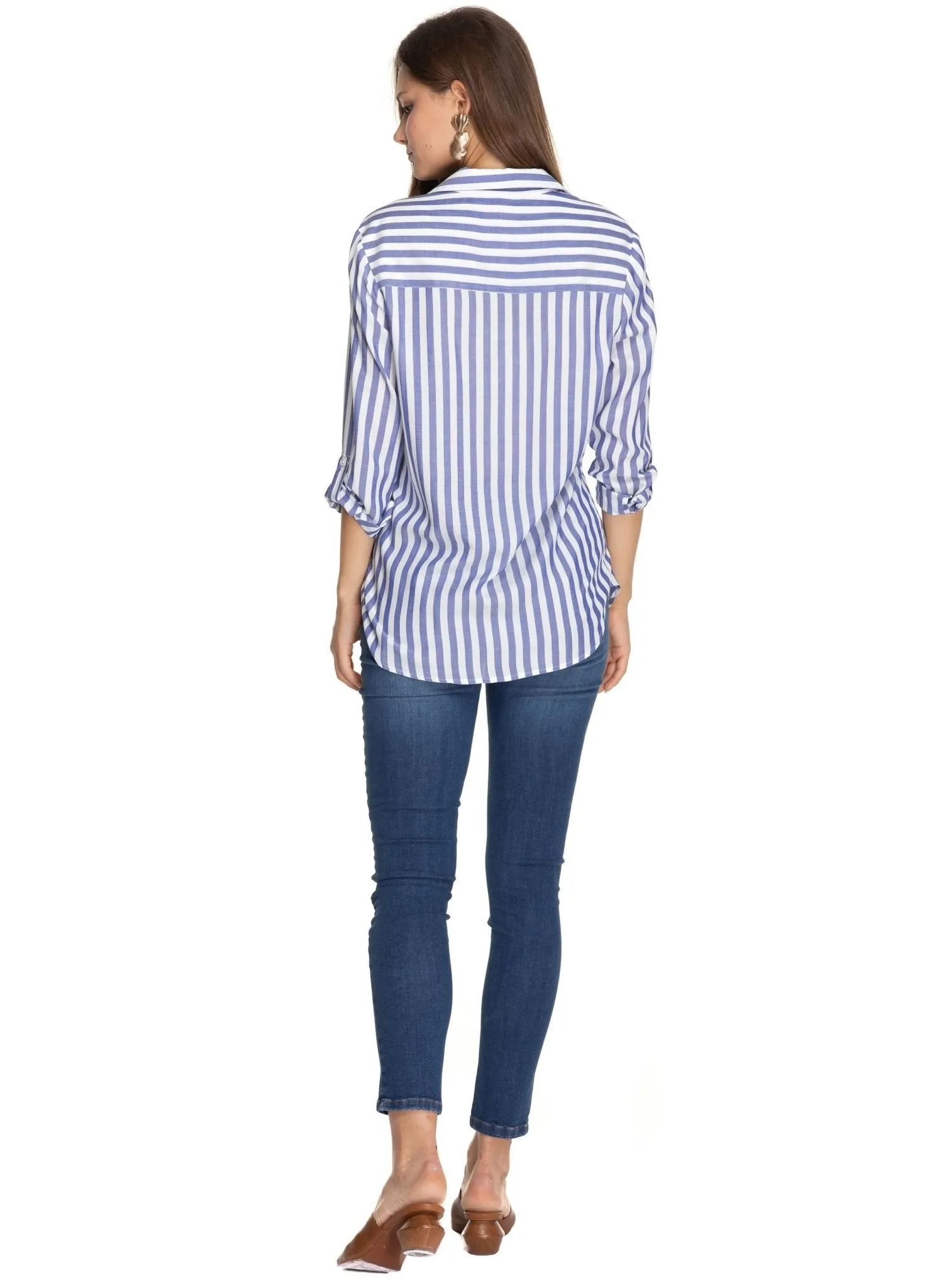 Daniela Striped Maternity Shirt