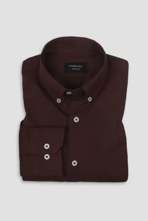 Dark Mauve Irish Linen Shirt