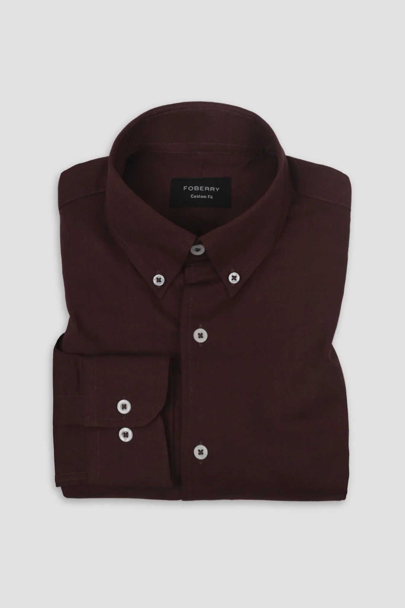 Dark Mauve Irish Linen Shirt