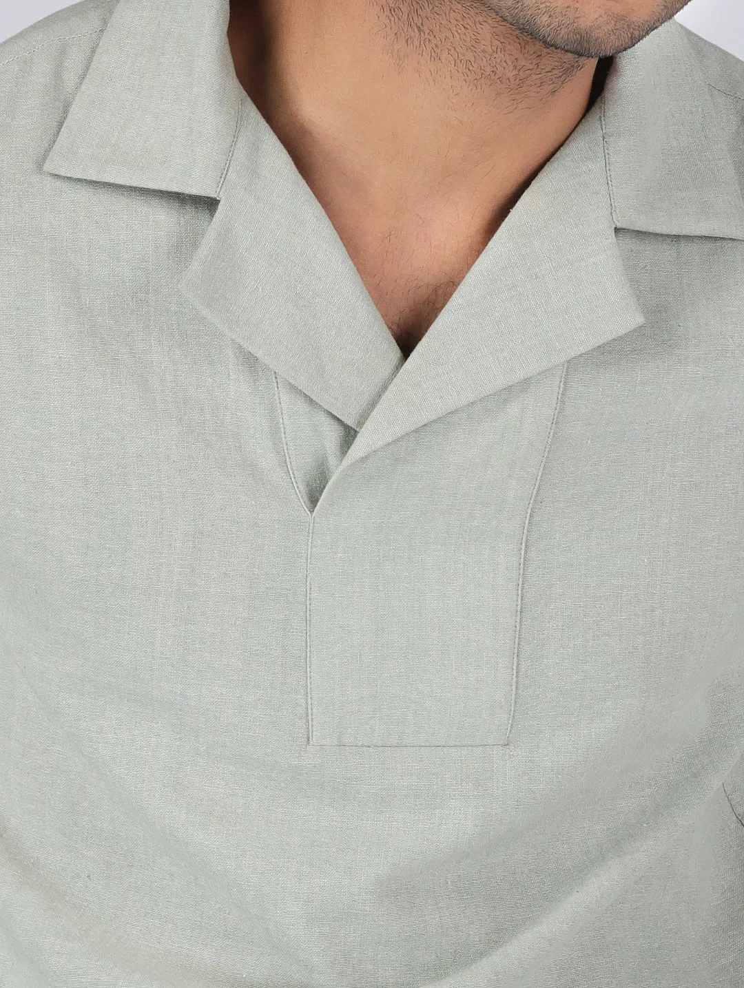 Eco Khadi Cotton Fresh Green Shirt - Aakav