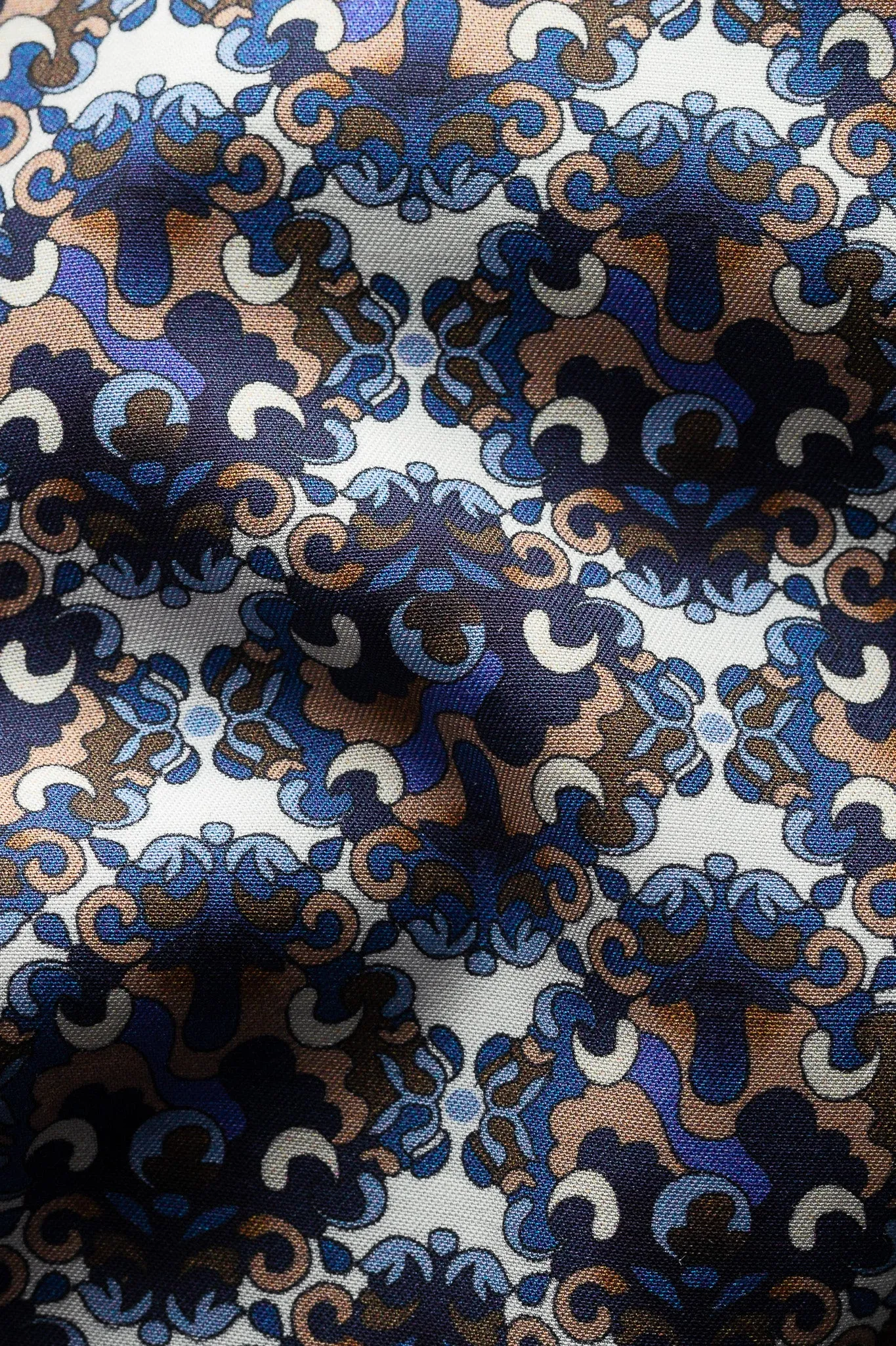 ETON Blue & Purple Bold Medallion Print Slim Fit Shirt