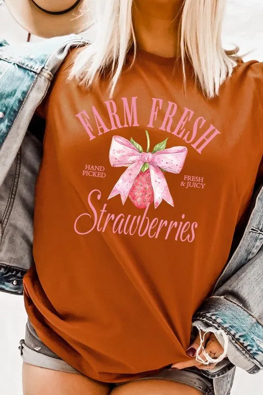 Farm Fresh Strawberries Graphic Plus Tee
