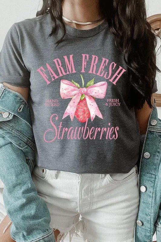 Farm Fresh Strawberries Graphic Plus Tee
