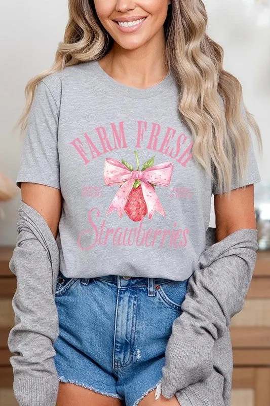 Farm Fresh Strawberries Graphic Plus Tee