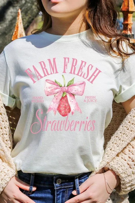 Farm Fresh Strawberries Graphic Plus Tee