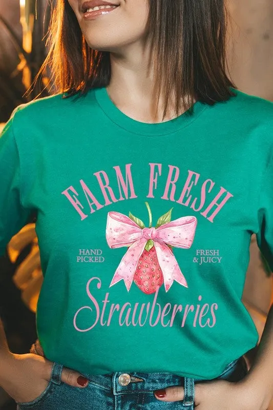 Farm Fresh Strawberries Graphic Plus Tee
