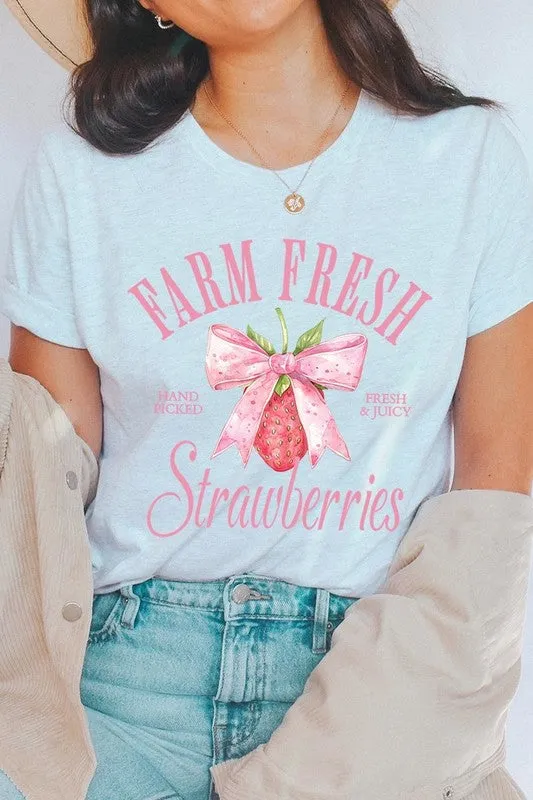 Farm Fresh Strawberries Graphic Plus Tee