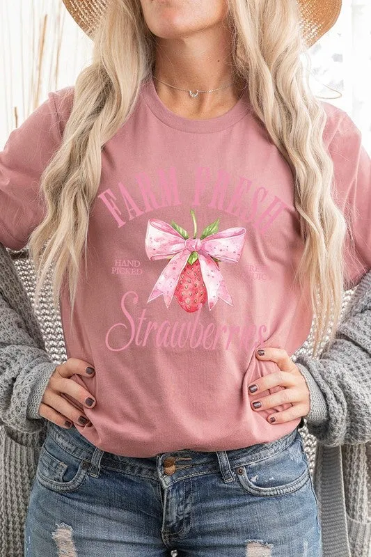 Farm Fresh Strawberries Graphic Plus Tee