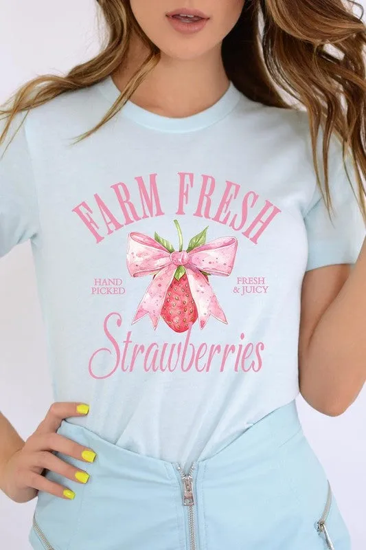 Farm Fresh Strawberries Graphic Plus Tee