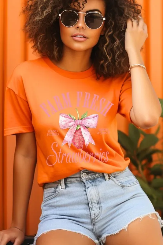 Farm Fresh Strawberries Graphic Plus Tee