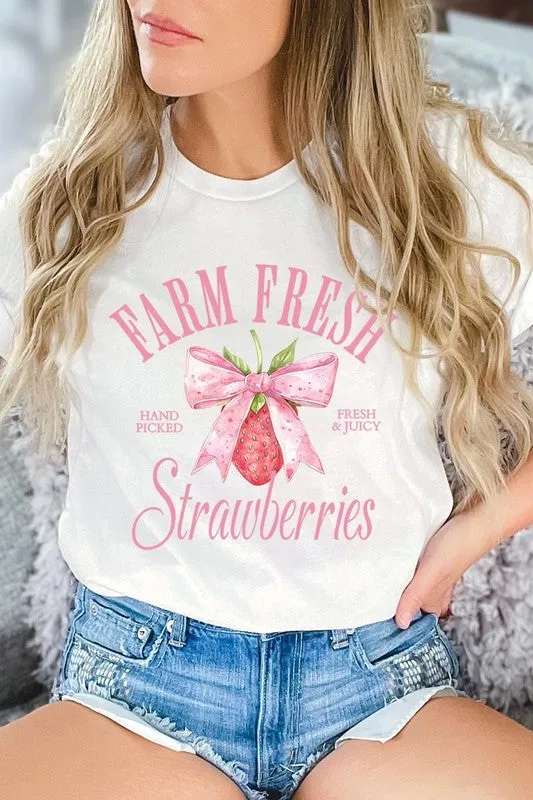 Farm Fresh Strawberries Graphic Plus Tee