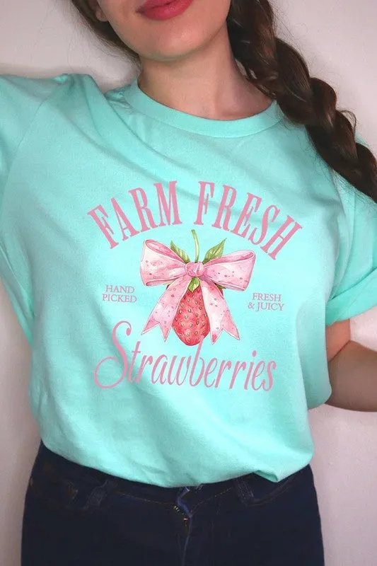 Farm Fresh Strawberries Graphic Plus Tee