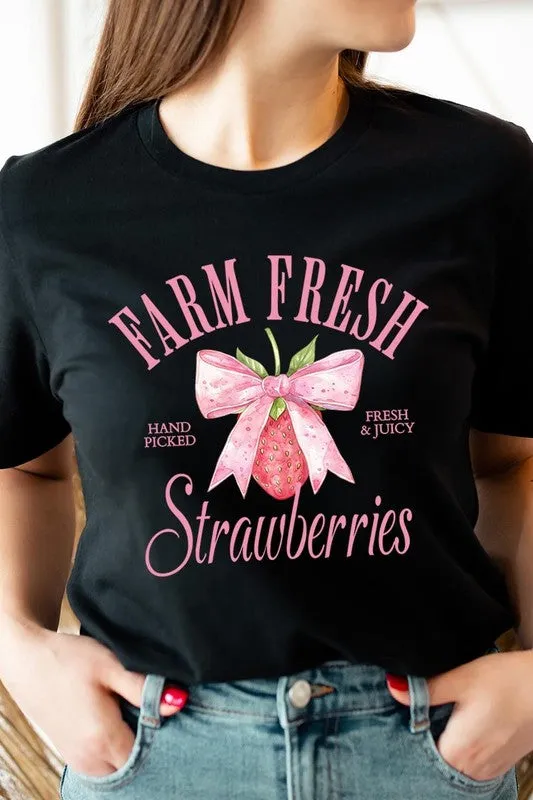 Farm Fresh Strawberries Graphic Plus Tee
