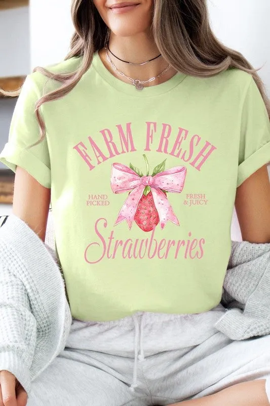 Farm Fresh Strawberries Graphic Plus Tee