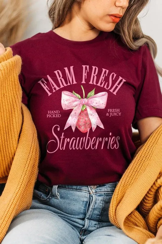 Farm Fresh Strawberries Graphic Plus Tee