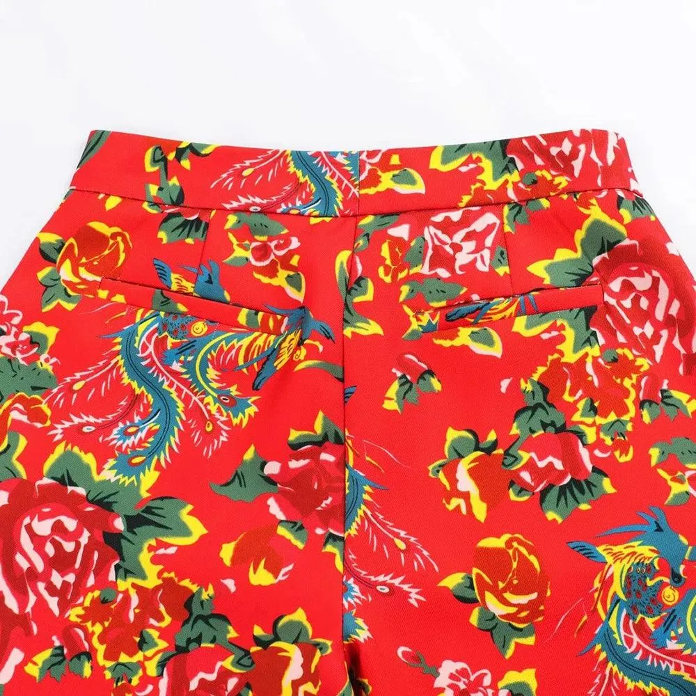 Flower Embellished Women Pants