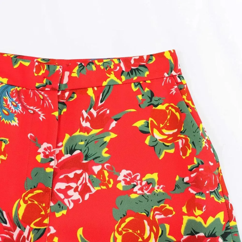 Flower Embellished Women Pants