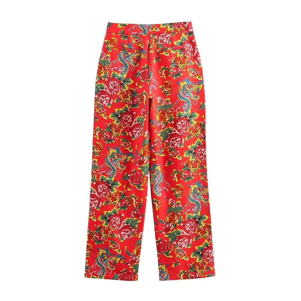 Flower Embellished Women Pants