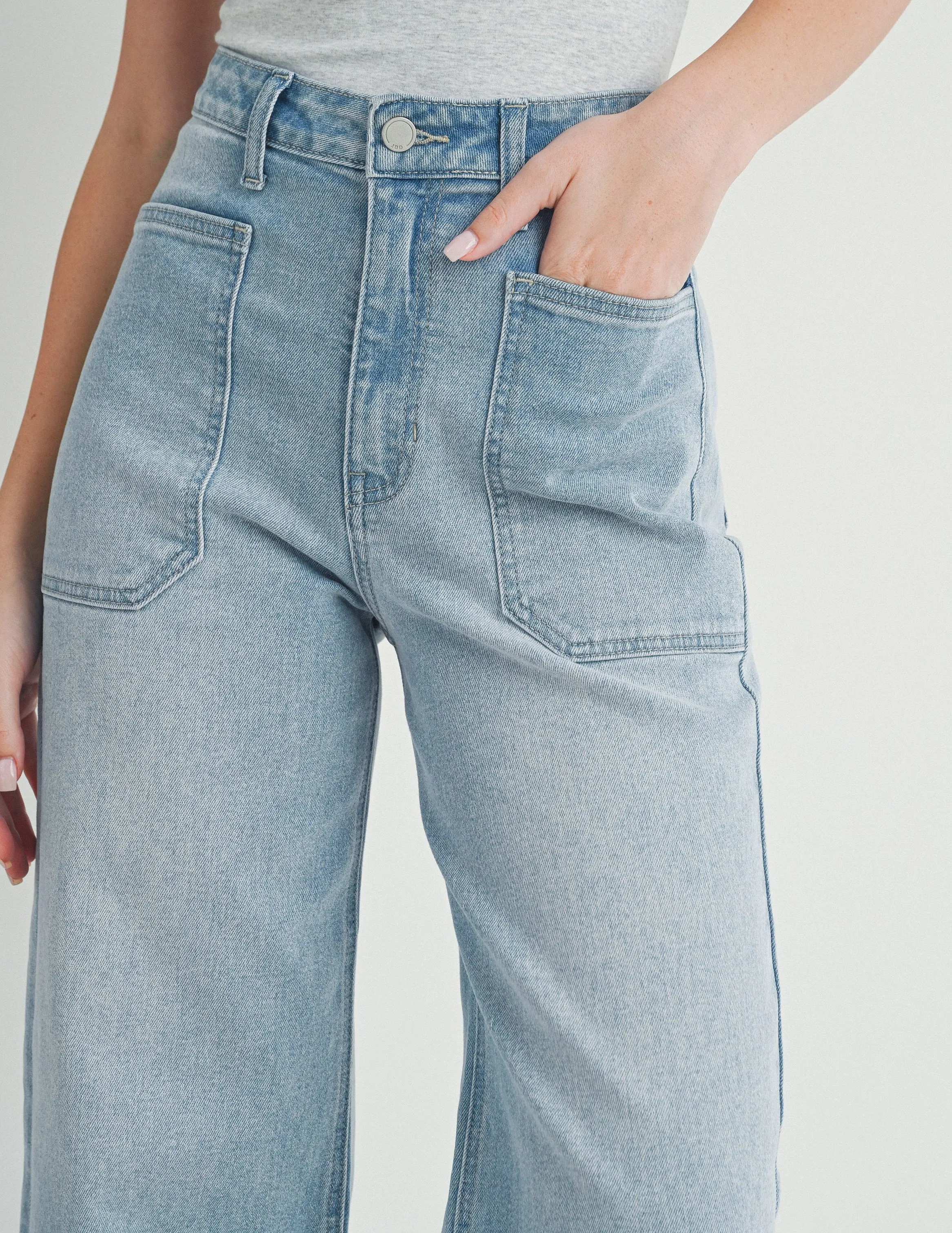 Gideon Cropped Wide Leg Jeans