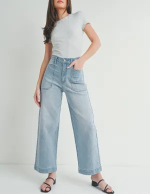 Gideon Cropped Wide Leg Jeans