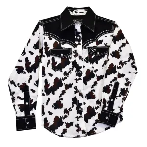 Girl's Moody Cow Long Sleeve Shirt 425626-010-K