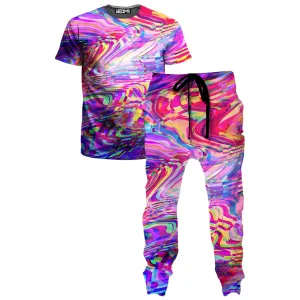 Glitch Waves T-Shirt and Joggers Combo